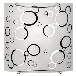 Plafon sufitowy Doka biały szklany klasyczny kwadratowy 28x24,5 cm do salonu i kuchni