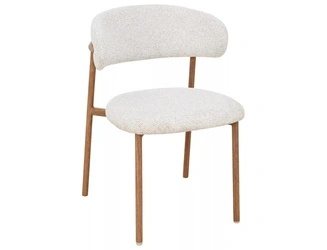 Krzesło Pasco beżowe tapicerowane skandynskie do jadalni Intesi