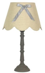 Lampka nocna Vibu z abażurem beżowym, klasyczna lampa stołowa do sypialni i salonu CANDELLUX