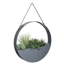 Doniczka ścienna metalowa Atmosphera rustykalna dekoracja do salonu z sukulentami 44 cm