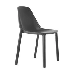 Krzesło ogrodowe z tworzywa sztaplowane PIU antracytowe nowoczesne łatwe czyszczenie SCAB Design