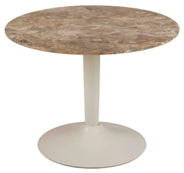Stolik kawowy Malta okrągły 60 cm beżowy ceramiczny nowoczesny