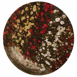 Dywan okrągły nowoczesny Spring Flowers 200 cm wełniany do salonu i sypialni Carpet Decor