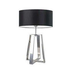 Lampka nocna do sypialni Thor LYSNE czarna z abażurem nowoczesna metalowa 61 cm