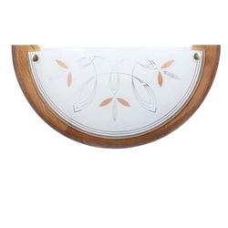 Plafon Rustica drewniany klasyczny do jadalni i przedpokoju E27 biały dąb 30 cm