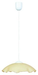 Lampa wisząca Dama 32 cm klasyczna szklana beżowa do kuchni i jadalni CANDELLUX