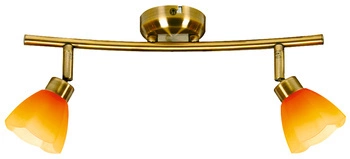 Nowoczesna lampa sufitowa Kango złota 2-punktowa do salonu, kuchni lub nad stół Candellux