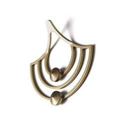 Wieszak ścienny metalowy złoty Husk XS nowoczesny do przedpokoju i garderoby POLYHEDRA