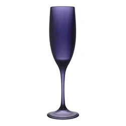 Kieliszek do szampana Intesi Sky fioletowy 130 ml z tworzywa sztucznego, nowoczesny, do zmywarki
