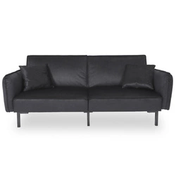 Sofa rozkładana Giulia czarna nowoczesna z funkcją spania do salonu i pokoju młodzieżowego