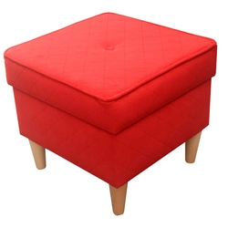 Pufa Forn welurowa na drewnianych nogach personalizowana do salonu i sypialni 42 cm Intesi