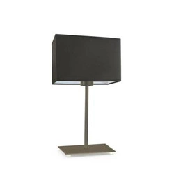 Lampka nocna AMALFI nowoczesna brązowa z abażurem do sypialni i salonu LYSNE 40 cm