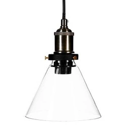 Lampa sufitowa wisząca Alak vintage transparentna szklana do salonu Atmosphera 1-punktowa