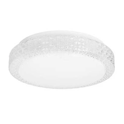 Lampa sufitowa Rabel plafon bezbarwny 12W LED 4000K 27cm klosz biały