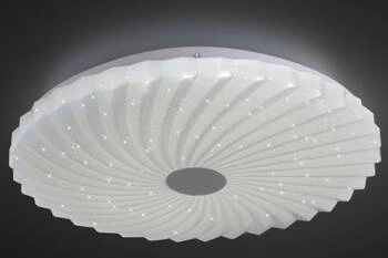 Plafon sufitowy LED Calipso biały okrągły 48,5 cm nowoczesny z pilotem do salonu