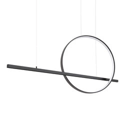 Lampa wisząca LED GLAD czarna nowoczesna regulowana do salonu kuchni lub nad wyspę