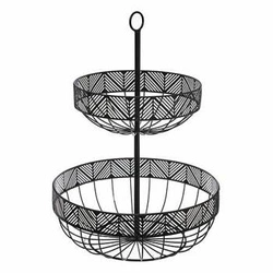 Kosz na owoce 2-poziomowy czarny