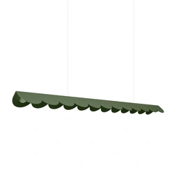 Lampa wisząca BISCUIT LED zielona oliwka nad stół do jadalni