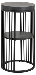 Stolik nocny Strington okrągły czarny