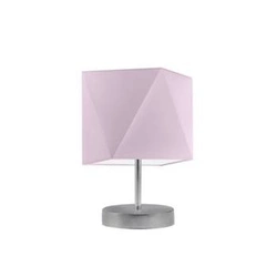 Lampka nocna do sypialni nowoczesna PASADENA fioletowa z abażurem LYSNE 30 cm