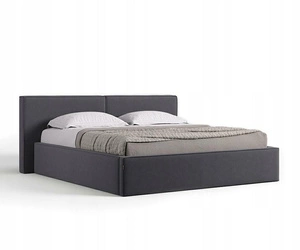 Łóżko tapicerowane Britney 160x200 szare z pojemnikiem nowoczesne do sypialni
