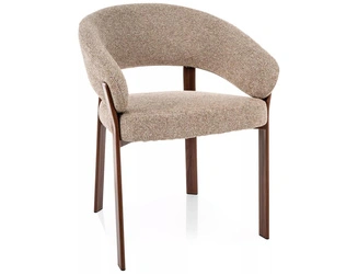 Krzesło Goja beżowe z podłokietnikami do jadalni Intesi