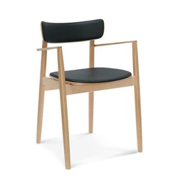 Krzesło drewniane Fameg Nopp z podłokietnikami do jadalni personalizowane nowoczesne