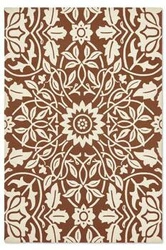 Dywan zewnętrzny St. James Ceiling 140x200cm klasyczny łatwoczyszczący na taras i balkon brązowy