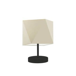 Lampka nocna z abażurem PASADENA nowoczesna kremowa do sypialni i salonu LYSNE 30 cm