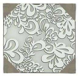 Plafon sufitowy Cedra 40x40 szklany kwadratowy biały nowoczesny do salonu i kuchni