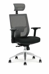 Fotel biurowy ergonomiczny Arid szary czarny obrotowy z zagłówkiem do biura Intesi