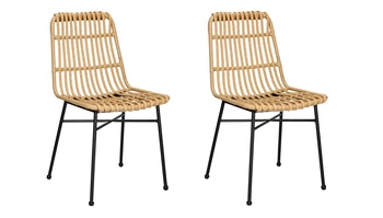 Zestaw 2 krzeseł ogrodowych Surabaya technorattan boho do jadalni i na taras Intesi