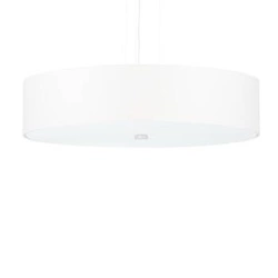 Żyrandol Skala 50 biały nowoczesny do salonu i jadalni z tkaniny 5-punktowy