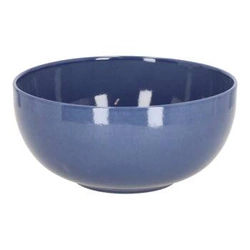 Miska obiadowa Gomera 25 cm ceramiczna okrągła niebieska do sałatek i zup Intesi