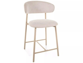 Hoker Pasco Slim tapicerowany beżowy do kuchni z oparciem Intesi