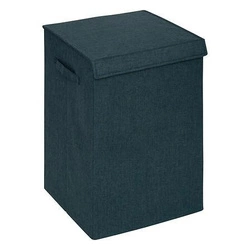 Kosz na pranie 2 komory składany niebieski Colorama 74l do łazienki klasyczny MDF