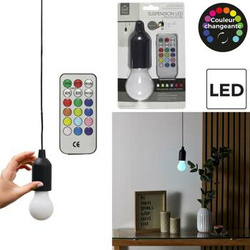 Lampa wisząca żarówka multikolor czarna