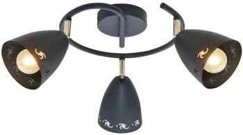 Plafon sufitowy Coty spirala czarny nowoczesny metalowy do salonu i kuchni 49 cm