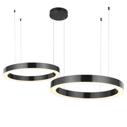 Lampa wisząca LED CIRCLE Step into Design 60+80 cm szara regulowana do salonu