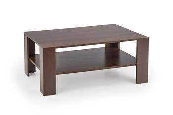 Stolik kawowy Tastur prostokątny nowoczesny ciemny orzech z półką do salonu 110x65 cm