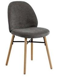 Krzesło do jadalni Sophia Actona szare tapicerowane skandynawskie z drewnianymi nogami
