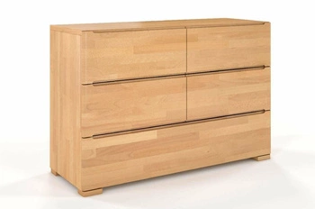 Komoda z szufladami drewniana bukowa Sparta 120 cm skandynawska do salonu SKANDICA