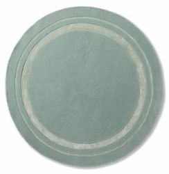 Dywan okrągły do salonu Redbrook Duck Egg 200x200 miękki wełniany nowoczesny miętowy Laura Ashley