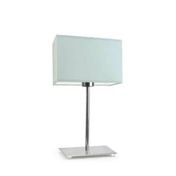 Lampka nocna AMALFI nowoczesna miętowa z abażurem na chromowanej podstawie do sypialni
