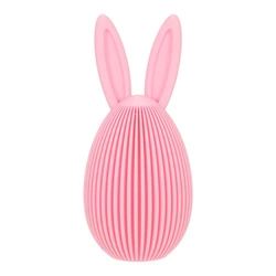 Figurka wielkanocna Jajko z uszami Intesi duża różowa dekoracja świąteczna na stół nowoczesna