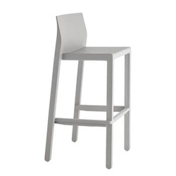 Hoker Kate szary jasny 75 cm nowoczesny do kuchni i ogrodu z oparciem sztaplowany SCAB Design