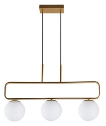 Lampa wisząca Jove nowoczesna biała i złota 3-punktowa do salonu i nad stół