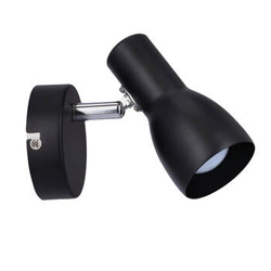 Kinkiet ścienny regulowany Picardo czarny matowy nowoczesny metalowy do sypialni i salonu