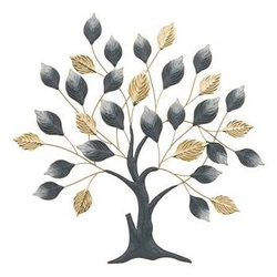 Ozdoba ścienna złota Tekoa drzewo Atmosphera żeliwna dekoracja ścienna glamour do salonu 88 cm