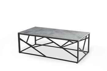 Stolik kawowy Taman prostokątny marmurowy szary 120x60 cm nowoczesny loft do salonu Intesi